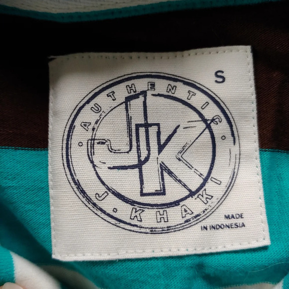 J. Khaki From Belk Long Sleeve Striped Polo Shirt Size Boys Small 6/7 NEW - Picture 4 of 4